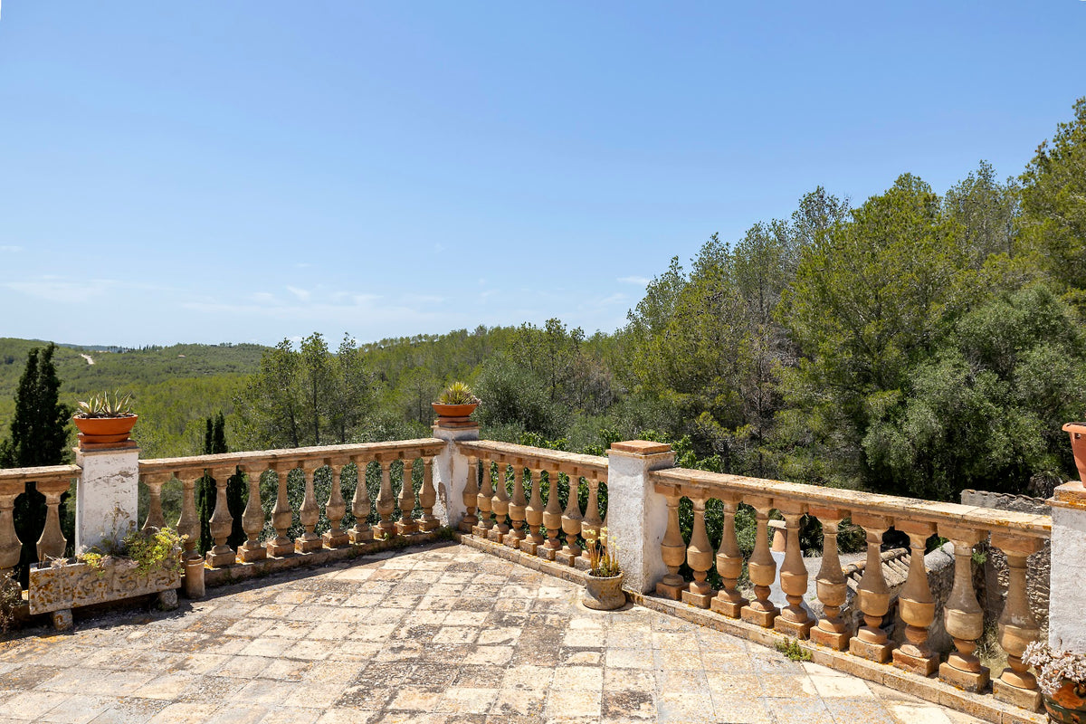 The terrace looking out over the Garraf