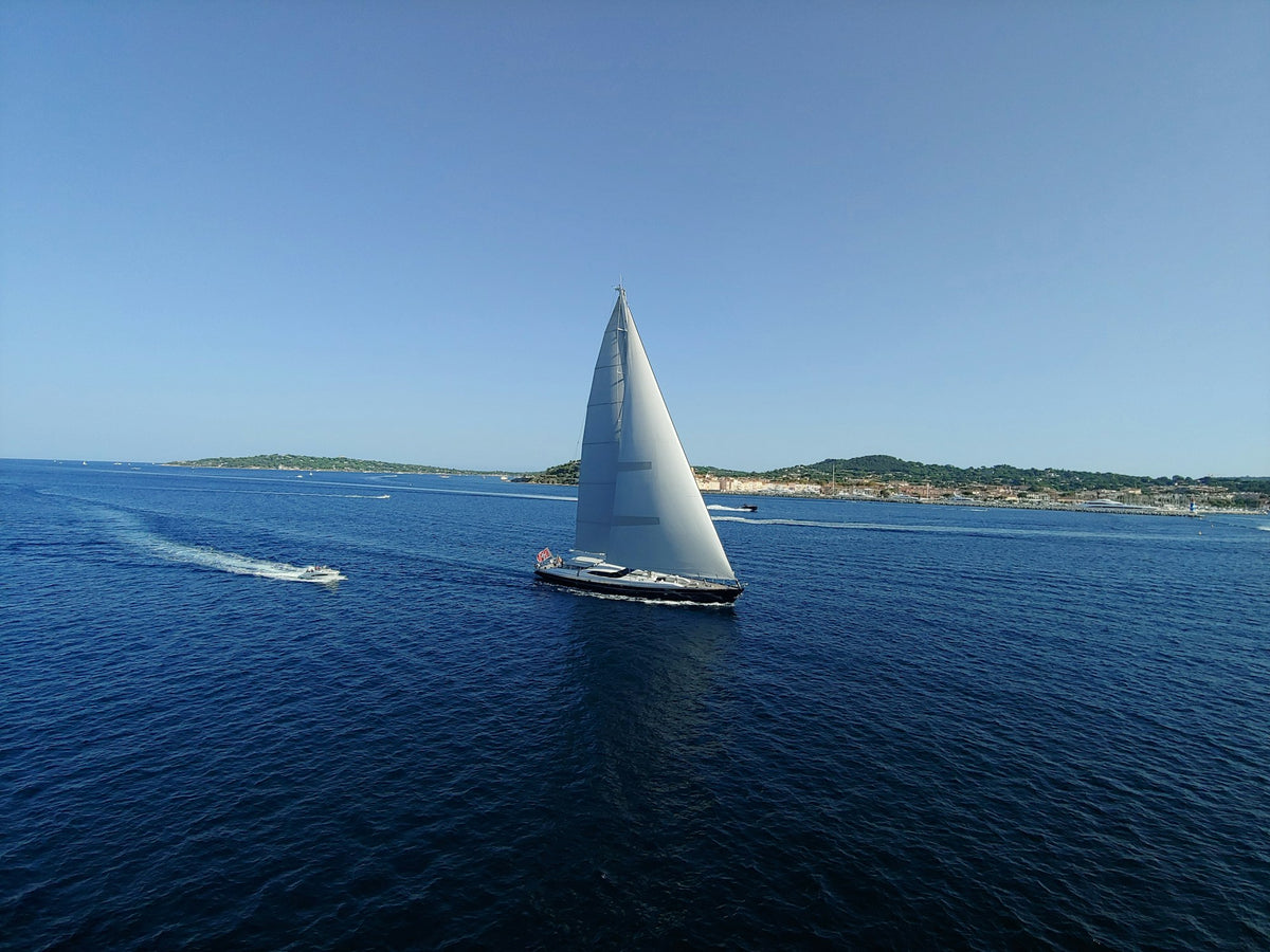 Sailboat on the open sea