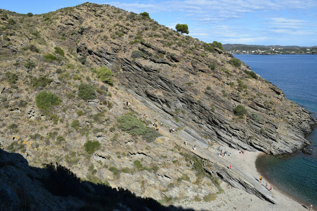 Limestone cliffs above the Mediterranean